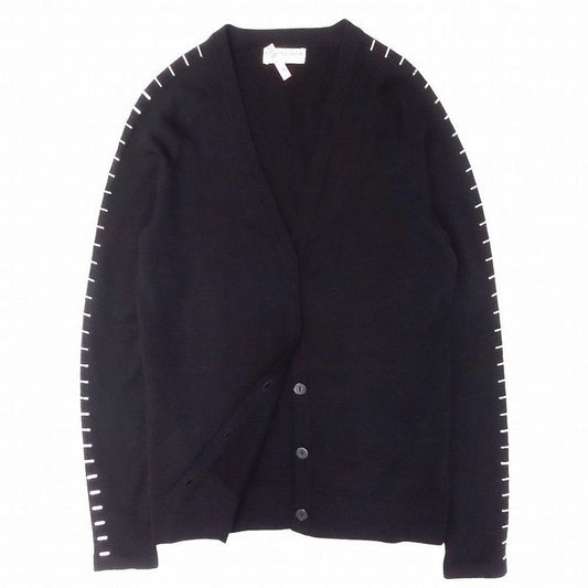 Balenciaga Studded Bar Cardigan Knit Jacket Woven Long Sleeves V-Neck 34 XS