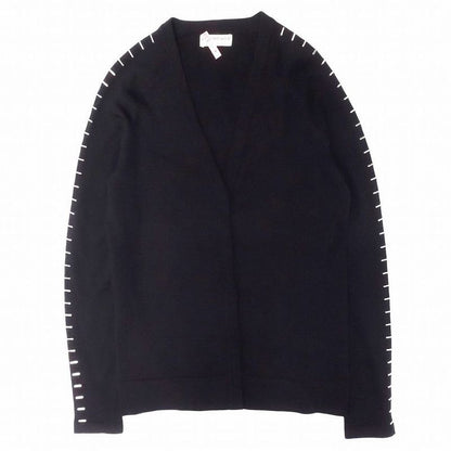 Balenciaga Studded Bar Cardigan Knit Jacket Woven Long Sleeves V-Neck 34 XS