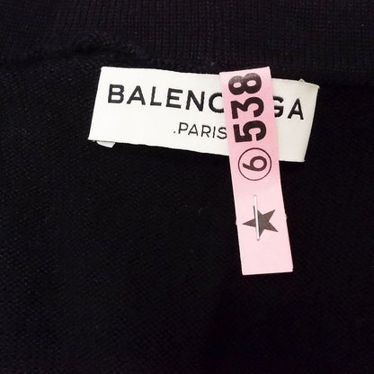 Balenciaga Studded Bar Cardigan Knit Jacket Woven Long Sleeves V-Neck 34 XS