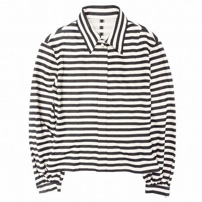 Vintage Mademoiselle Dior Mademoiselle Dior Striped Silk Shirt Jacket Old M