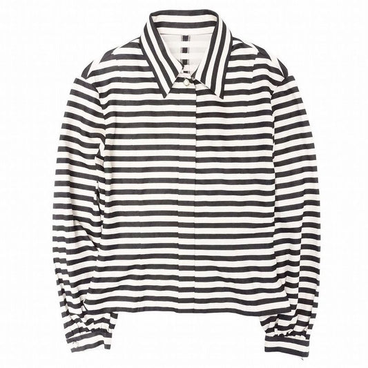 Vintage Mademoiselle Dior Mademoiselle Dior Striped Silk Shirt Jacket Old M