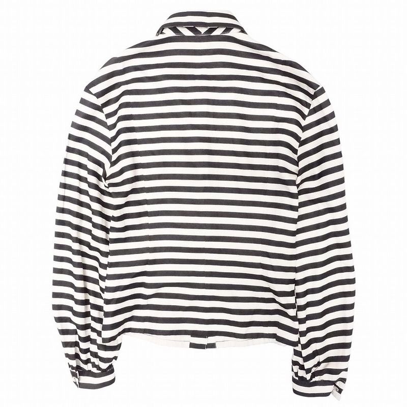 Vintage Mademoiselle Dior Mademoiselle Dior Striped Silk Shirt Jacket Old M
