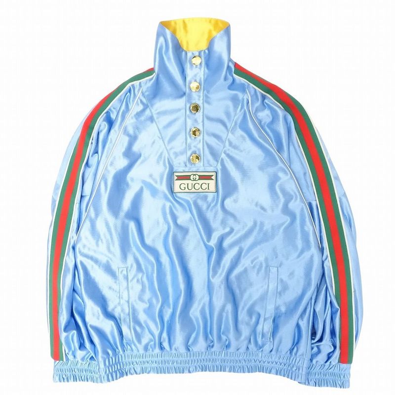 Gucci 653372 Xjde6 Armline Front Anorak Blouson Jacket Outerwear Blue Size XS