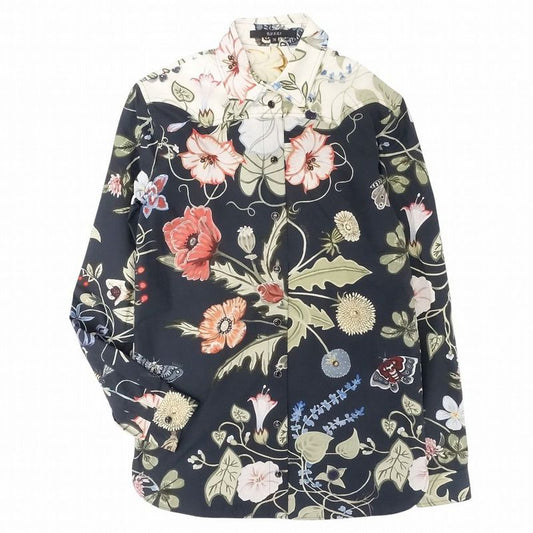 Gucci Botanical Flower Floral Shirt Blouse Long Sleeve Chris Knight Flora Top