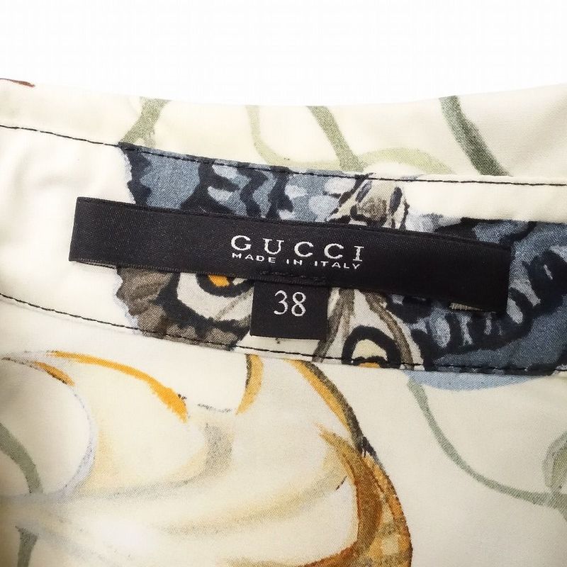 Gucci Botanical Flower Floral Shirt Blouse Long Sleeve Chris Knight Flora Top