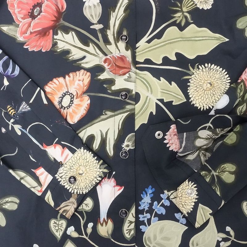 Gucci Botanical Flower Floral Shirt Blouse Long Sleeve Chris Knight Flora Top