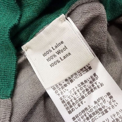 Hermes Knit Sweater Short Sleeve Bicolor Cut Line Crewneck Light Hand Tops S