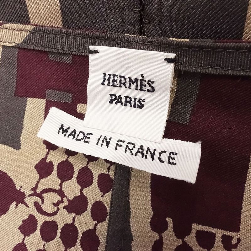 Hermes 23ss Ruffle&prints Dress Silk Long Sleeves Long Size XL Ladies Tnt