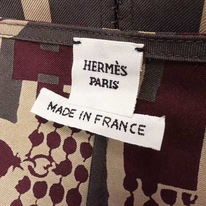 Hermes 23ss Ruffle&prints Dress Silk Long Sleeves Long Size XL Ladies Tnt