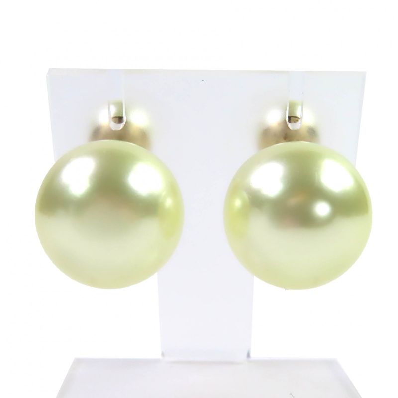 DIOR E0078midrs Tribales Tribal Faux Pearl Earrings For Both Ears White Gold