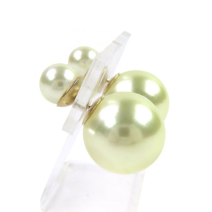 DIOR E0078midrs Tribales Tribal Faux Pearl Earrings For Both Ears White Gold