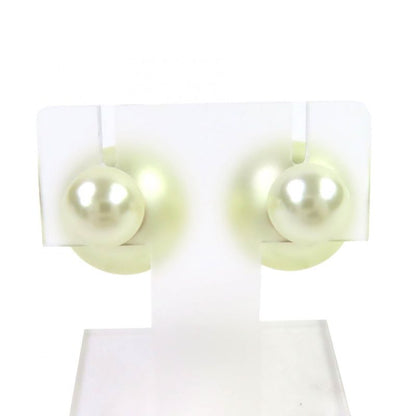 DIOR E0078midrs Tribales Tribal Faux Pearl Earrings For Both Ears White Gold
