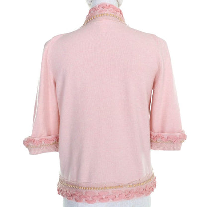 CHANEL P37887 Cashmere 100% Lion Coco Mark Part Sequins Embellishment Design