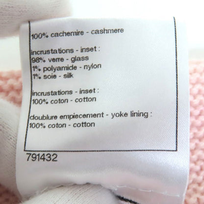 CHANEL P37887 Cashmere 100% Lion Coco Mark Part Sequins Embellishment Design