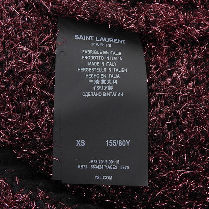 Saint Laurent Paris 19 563424 Lame Knit Top Pinkish XS Genuine