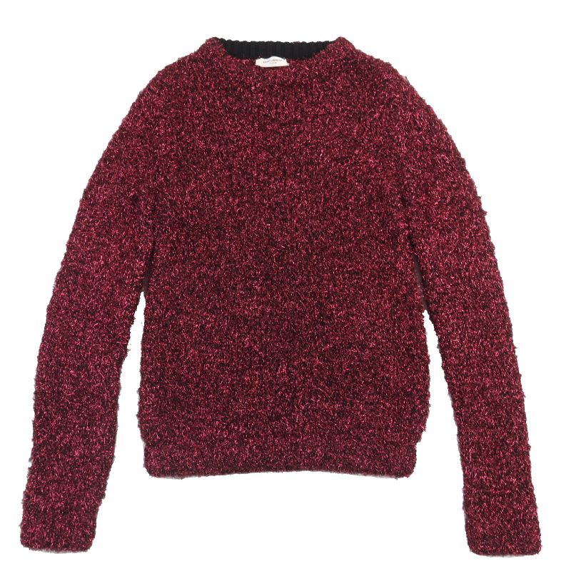 Saint Laurent Paris 19 563424 Lame Knit Top Pinkish XS Genuine