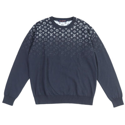 Louis Vuitton 24SS Gradient Monogram Gradient Cotton Knit Grey XL Made In Italy