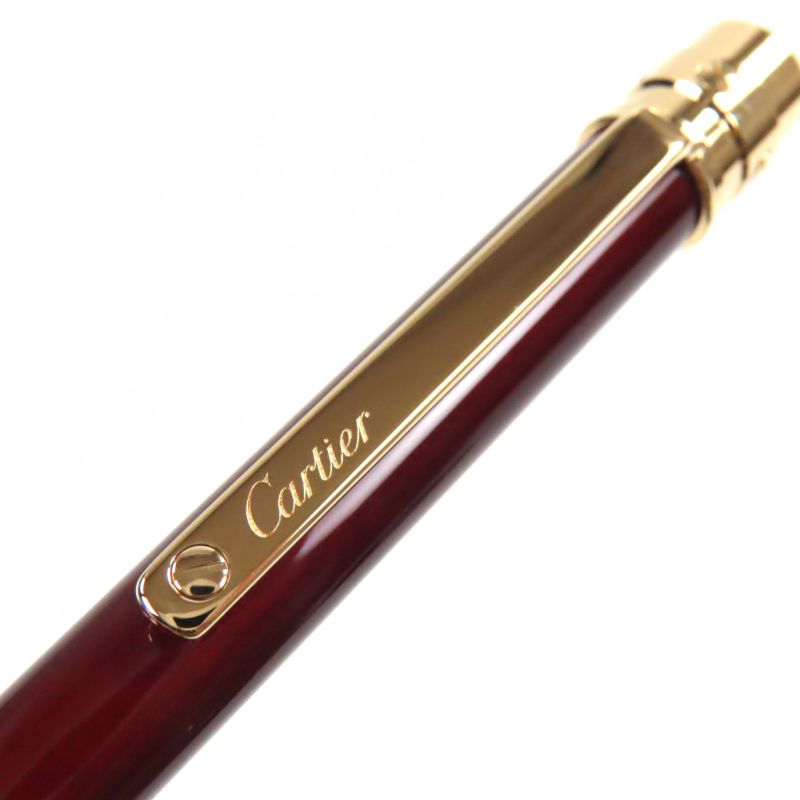 Cartier Santos de Cartier Ballpoint Pen with Logo Engraving Twist Closure