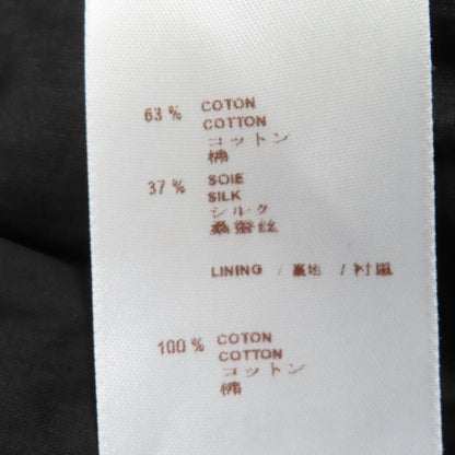 Louis Vuitton Cotton Silk Eyelet Lace Flower Design LV Gold Button Skirt Black