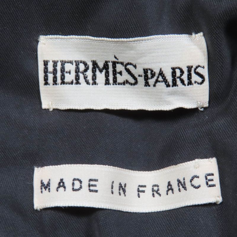 Hermes Vintage Margiela Period Rare Serie Buttons Padded Paddock Coat Dark
