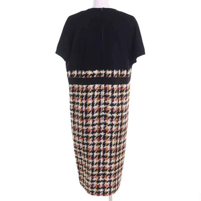 CHANEL Vintage 100% Wool 90's Coin Button Checkered Jacket Dress