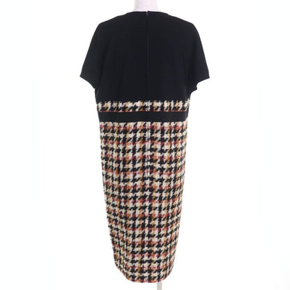 CHANEL Vintage 100% Wool 90's Coin Button Checkered Jacket Dress