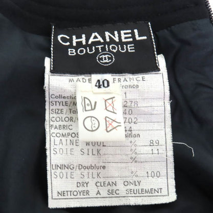 CHANEL Vintage 100% Wool 90's Coin Button Checkered Jacket Dress