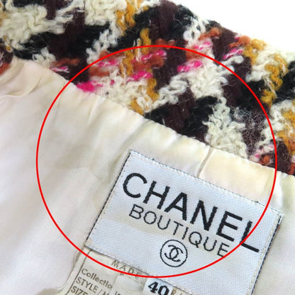 CHANEL Vintage 100% Wool 90's Coin Button Checkered Jacket Dress