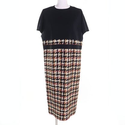 CHANEL Vintage 100% Wool 90's Coin Button Checkered Jacket Dress