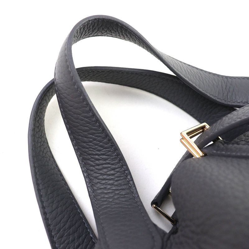 Hermes Picotin Lock PM Taurillon Clemence Ardoise Gold Hardware Handbag