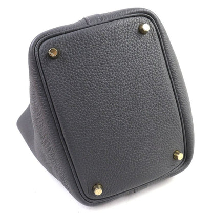 Hermes Picotin Lock PM Taurillon Clemence Ardoise Gold Hardware Handbag