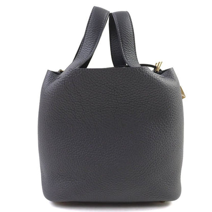Hermes Picotin Lock PM Taurillon Clemence Ardoise Gold Hardware Handbag