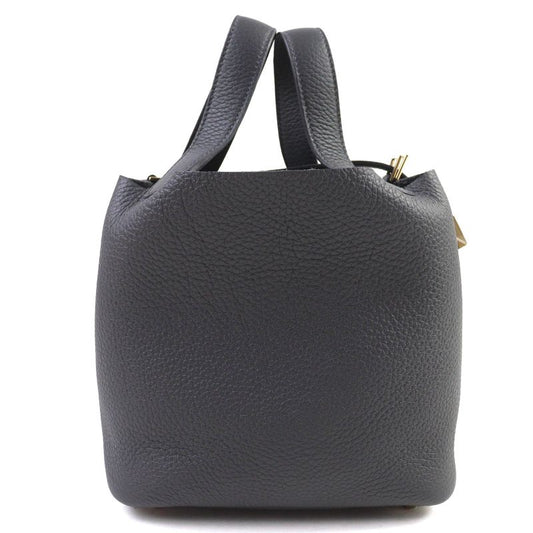 Hermes Picotin Lock PM Taurillon Clemence Ardoise Gold Hardware Handbag