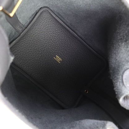 Hermes Picotin Lock PM Taurillon Clemence Ardoise Gold Hardware Handbag