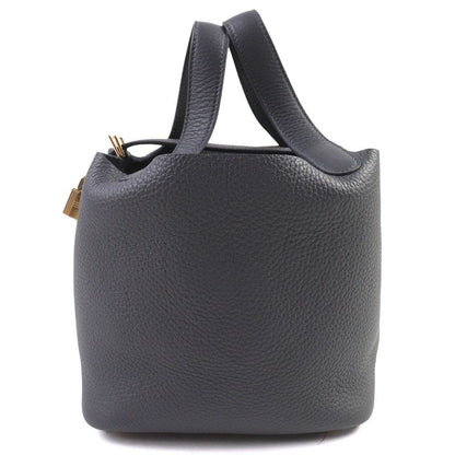 Hermes Picotin Lock PM Taurillon Clemence Ardoise Gold Hardware Handbag