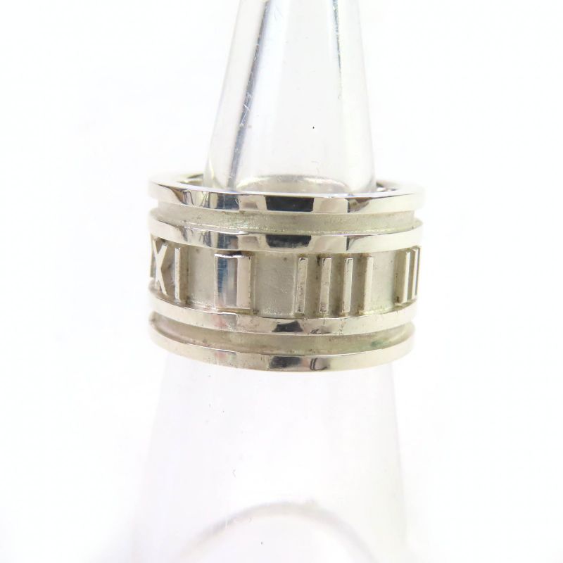 Tiffany & Co Atlas Sv925 Ring Silver Approx Size 10 With Box And Storage Bag