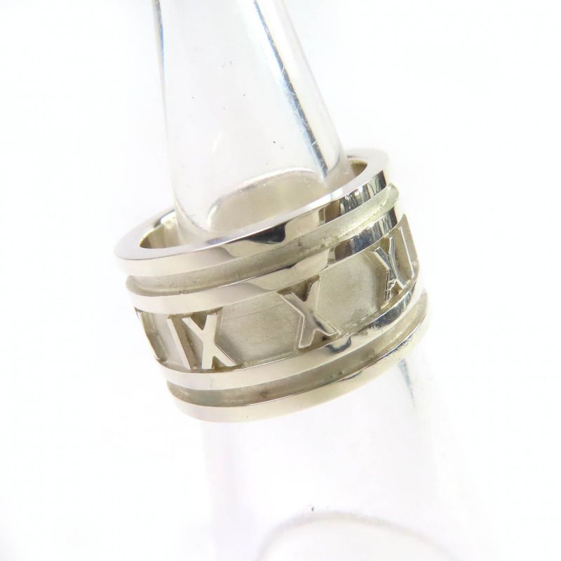 Tiffany & Co Atlas Sv925 Ring Silver Approx Size 10 With Box And Storage Bag