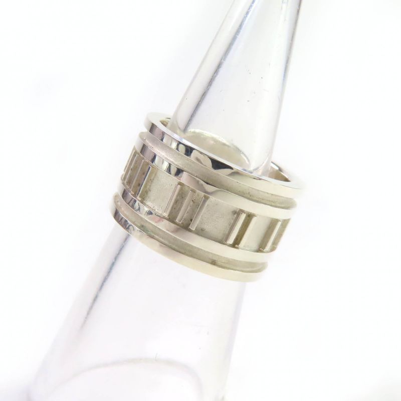 Tiffany & Co Atlas Sv925 Ring Silver Approx Size 10 With Box And Storage Bag