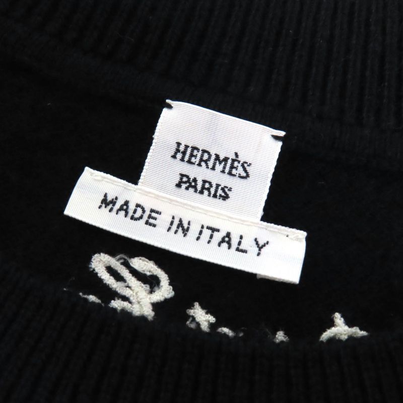 Hermes 21SS Poste Et Cavalerie Saber Decorated Bag 100% Cashmere Long Sleeve