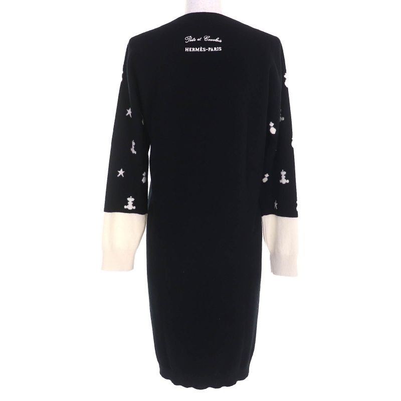 Hermes 21SS Poste Et Cavalerie Saber Decorated Bag 100% Cashmere Long Sleeve