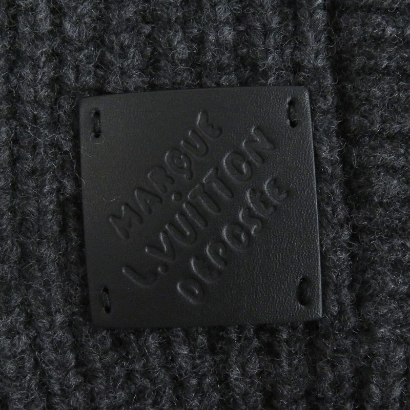 Louis Vuitton 25SS Cashmere Blend Shawl Collar Logo Leather Patch Knit Cardigan