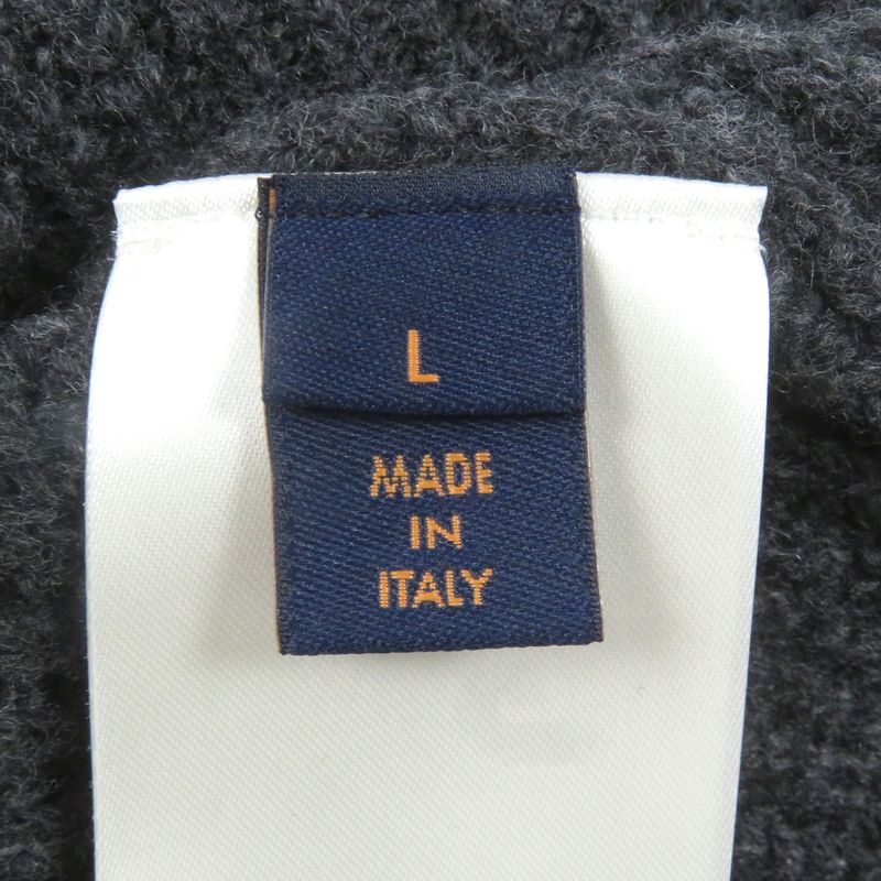 Louis Vuitton 25SS Cashmere Blend Shawl Collar Logo Leather Patch Knit Cardigan