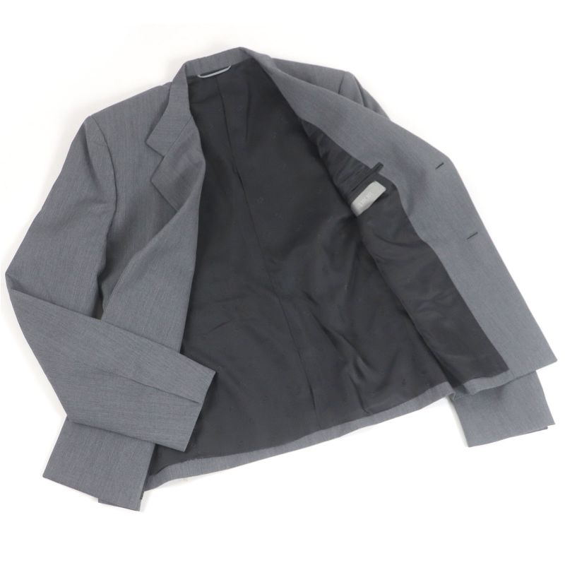 DIOR Homme 243c255a5635 100% Wool Fly Front Single Tailored Jacket Grey 46