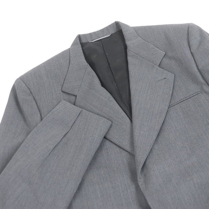 DIOR Homme 243c255a5635 100% Wool Fly Front Single Tailored Jacket Grey 46