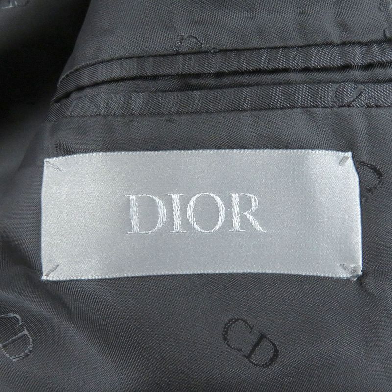 DIOR Homme 243c255a5635 100% Wool Fly Front Single Tailored Jacket Grey 46