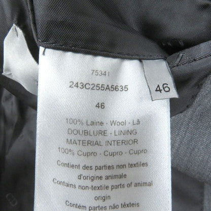 DIOR Homme 243c255a5635 100% Wool Fly Front Single Tailored Jacket Grey 46