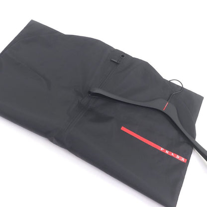 Prada 21AW Recycled Polyester Hooded Down Vest Black M With Hanger And Garment