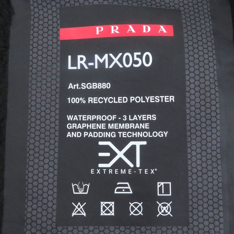 Prada 21AW Recycled Polyester Hooded Down Vest Black M With Hanger And Garment