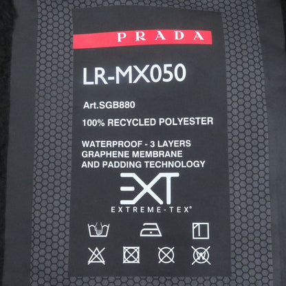 Prada 21AW Recycled Polyester Hooded Down Vest Black M With Hanger And Garment