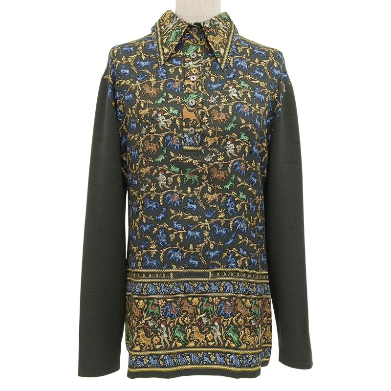 Hermes Vintage Twill Raine Chasseen INDE 100% Silk 100% Wool Margiela Period